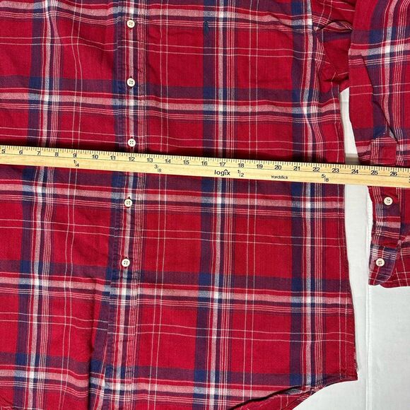 Ralph Lauren Blaire Shirt Red Button Up Long Sleeve Blake Cotton Blue Pony Large - Picture 9 of 10